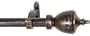 Window Curtain Rod / Drapery Rod 44 Inch - 108 Inch Metal Urn Brozne