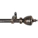 Window Curtain Rod / Drapery Rod 44 Inch - 108 Inch Metal Urn Brozne