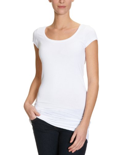 VILA CLOTHES Damen T-Shirt 14000961, Gr. 40/42 (L/XL), Wei&szlig; (OPTICAL SNOW) Preisvergleich