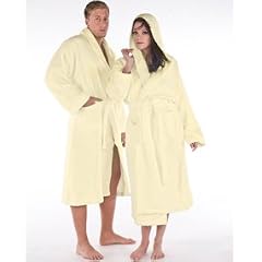 Frottee-Bademantel/ Saunamantel "Montana" mit Kapuze f�r Damen & Herren Farbe natur, Gr�sse S