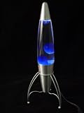 ROCKET LAVA LAMP - BLUE GLOW MOTION - HUGE 18" RETRO