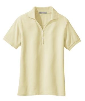 NEW Port Authority - Ladies 100% Pima Cotton Sport Shirt Ivory-S