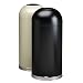 Safco(R) Dome-Top Receptacle With Open Lid, 15 Gallons, Black