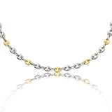 Subtil Diamant - Collier acier et or - Or Jaune 750/1000
