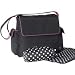 Black and Pink Polkadot Messenger Designer Diaper Bag