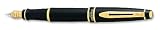 Waterman Expert Fountain Pen Black Laquer with 2-Tone Gold-plated Nib and Gold Trim Ref S0701260