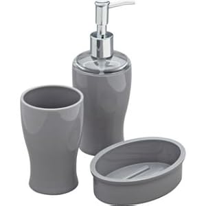 ColourMatch Bathroom Accessories Set - Smoke Grey. Set ...