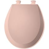 Bemis 500EC063 Molded Wood Round Toilet Seat With Easy Clean and Change Hinge, Venetian, Pink by Bem