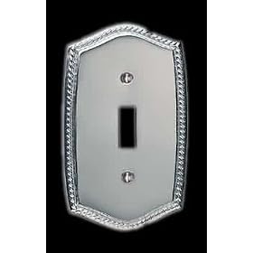 Switchplates Roped Chrome, Colonial Single Toggle or Dimmer Switch Plate by Renovator's Supply