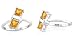 Princess Cut Citrine Ring Sterling Silver