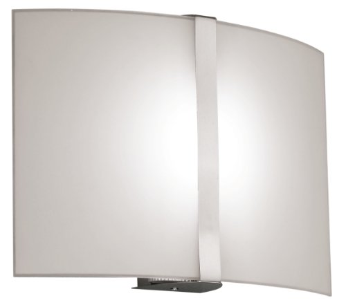 Eglo 87322A Zora, nckel/White Frosted, 1-Light Wall/Ceiling Light Fixture