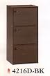 NEW 3 LEVEL WOODEN CABINET W, DOORS IN BLACK FINISH