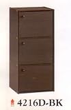 NEW 3 LEVEL WOODEN CABINET W, DOORS IN BLACK FINISH