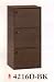 NEW 3 LEVEL WOODEN CABINET W, DOORS IN BLACK FINISH