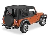 Bestop Replace A Top -51124-15- Color: Black Denim/ incl. Half Door Skins / Tinted Windows / Fits: 97-02 Jeep Wrangler TJ