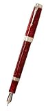 Conway Stewart Sterling Silver Duro Fountain Pen Flame Red