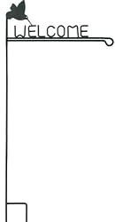 Evergreen 21001 Welcome Garden Stand Flag Hardware Flagpole