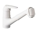 GROHE Eurodisc Single-Handle Kitchen Faucet with Pull-Out Spray, White #33330L00