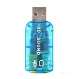USB 2.0 External 5.1 Channel 3D Sound Card Adapter for PC Notebook Laptop by Sound