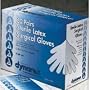 Dynarex Sterile Latex Pre-Powdered Surgical Gloves, Size 7, Box of 50 Pairs