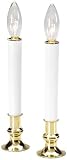 Darice 6424-00 Battery Candle Lamp with Brass Plated Metal Base