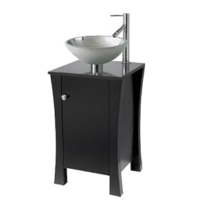Click to buy 18-Inch Vessel Vanity with Black Granite Top, Espresso from Amazon!