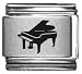 Jewelry : Clearly Charming Grand Piano Laser Italian Charm