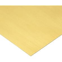 260 Brass Shim Stock, Unpolished (Mill) Finish, H02 Temper, Standard Tolerance, Inch, ASTM B36/AMS 4507/MIL-C-10375