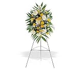 Sympathy White Carnation Flowers Yellow Dawn Spray