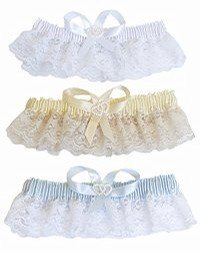 Two of Hearts Garter for wedding Ivory