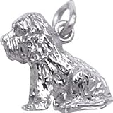 Dog: Cocker Spaniel, 14K White Gold Charm by Rembrandt Charms