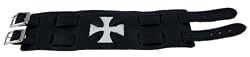 Genuine Leather Bracelet - Length: 9" - Width: 55 mm Black