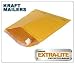 100 Kraft EXTRA-LITE® Self-Sealing Bubble Mailers Size 000 (4x8)