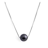 Tahitian Black Pearl Necklace in 14K White Gold