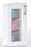 Ladies 3 Pair Elle Ultrasoft Slipper Sock Gift Box - 4-7 Ladies - Pale Lilac / Baby Pink / Blue Sky
