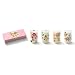 Rose Theme Transferware Votive Candles, Set of 4