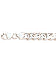 CleverSilvers 9 Inch 250 Beveled Curb Bracelet