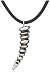 Sterling Silver Textured  Horn-Shaped Pendant by Catherine M. Zadeh, 24"