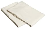 Pike Street 1000-Thread Count Standard Size Sateen Pillowcase Pair, Ivory