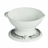 Premier Housewares - Balance de cuisine ronde avec bol - Blanc - 3 kg (Import Grande Bretagne)