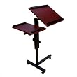 Computer Stand - Mahogany & Black