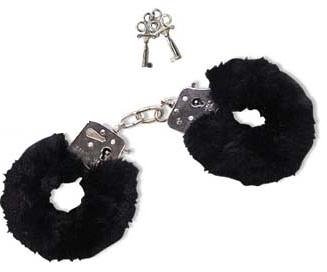 Produkt-Bild: Orion 526134 Love Cuffs Black, Liebes-Handschellen abnehmbaren Pl&uuml;schbez&uuml;gen inkl. zwei Schl&uuml;sseln