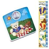 Health o meter HAB025-67 Kid's Teddy Bear Design Dial Scale w/Growth Chart