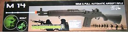 Airsoft Electric Powered M14 Scout Semi & full Automatic Sniper Rifle