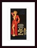Don't Bother to Knock, Art Poster by Unknown Artist, with Wood Frame, poster size: 11