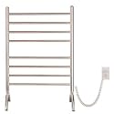 Pearl Electric Towel Warmer, Floormount, 8 Bars - Bright Stainless Steel Finish