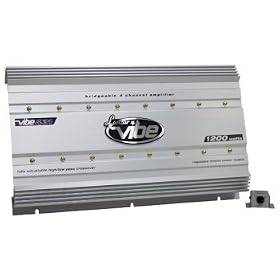 Lanzar VIBE431 Vibe 1200 Watt 4 Channel Mosfet Amplifier