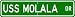 USS MOLALA ATF 106 Street Sign - Navy