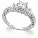 14K White Gold Diamond Three-Stone Ring - 1.12 Ct.