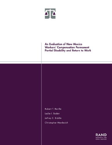 An Evaluation of New Mexico Workers Compensation Permanent Partial Disability And Return To Work 2001